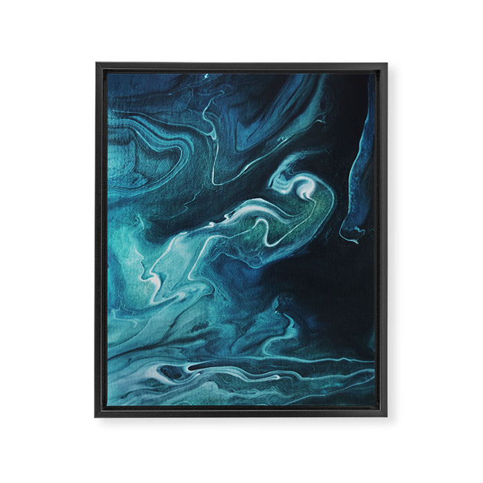 Gravity II - Abstract Marble Framed Canvas Print Gallery Image 1