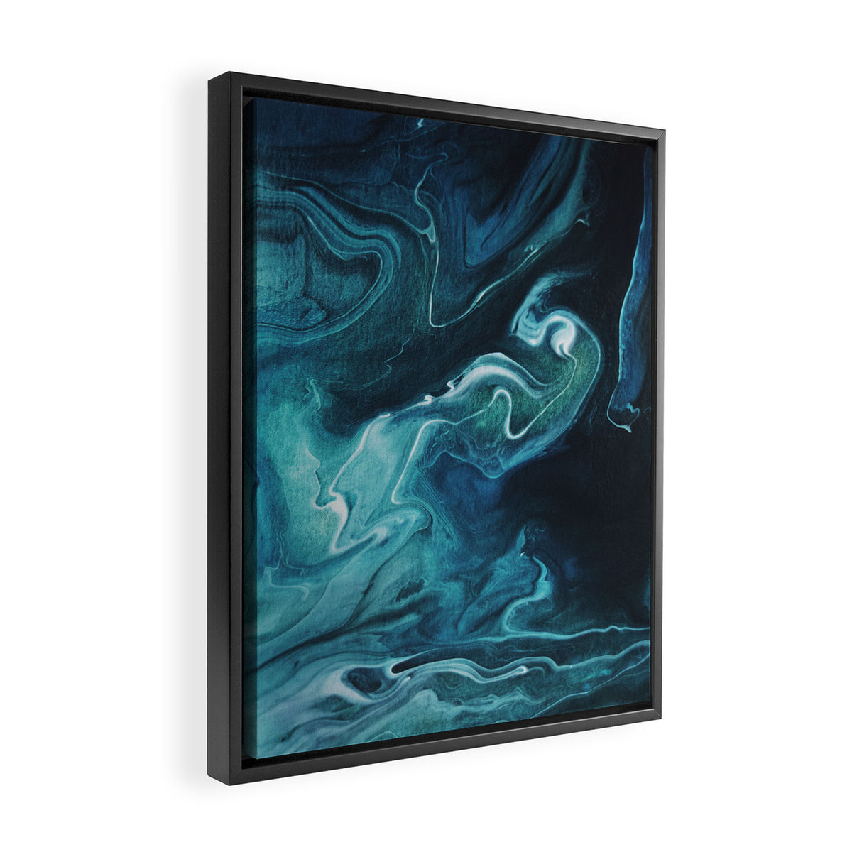 Gravity II - Abstract Marble Framed Canvas Print Gallery Image 2