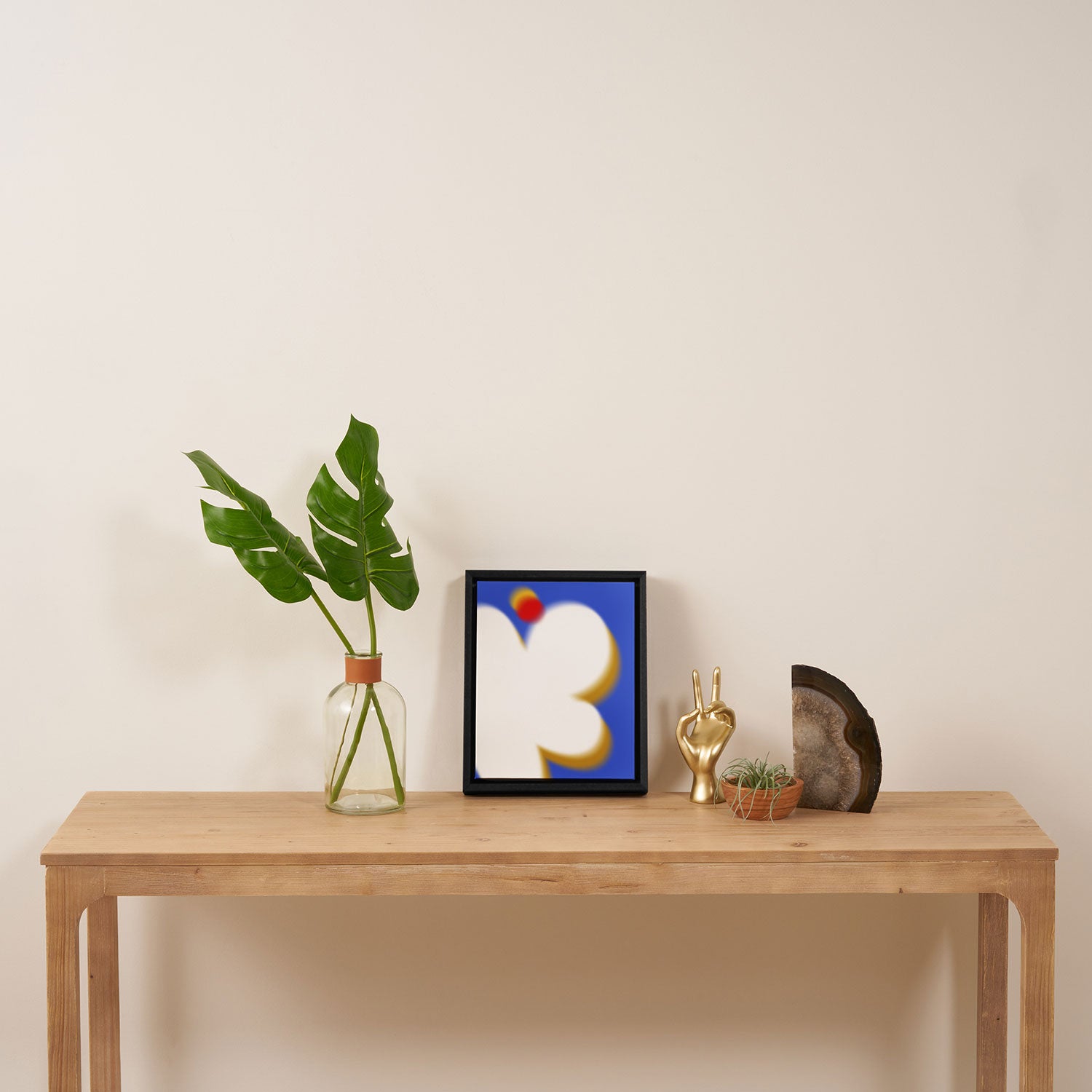June002 - modern abstract shapes Framed Canvas Print Gallery Image 4