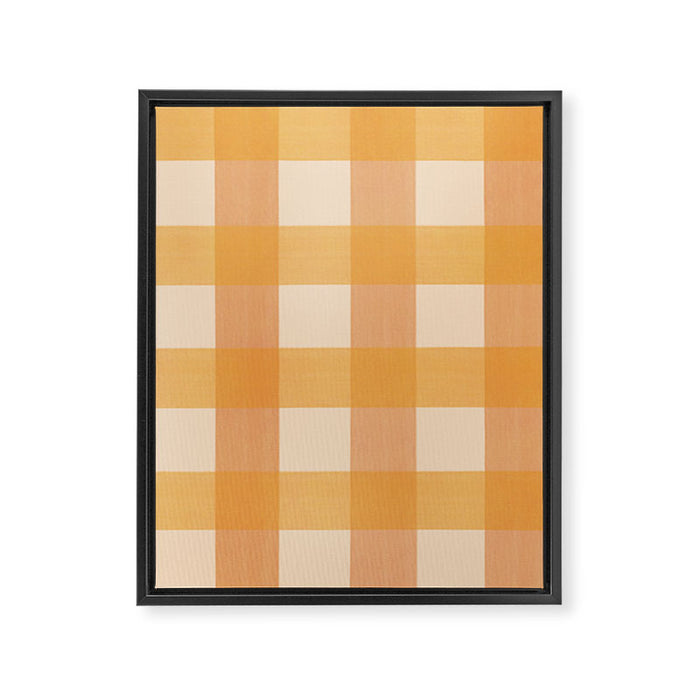 Orange Plaid Framed Canvas Print Gallery Image 1