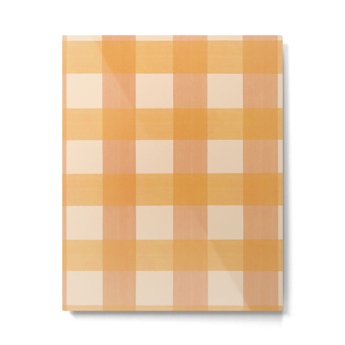 Orange Plaid Metal Print Gallery Image 1