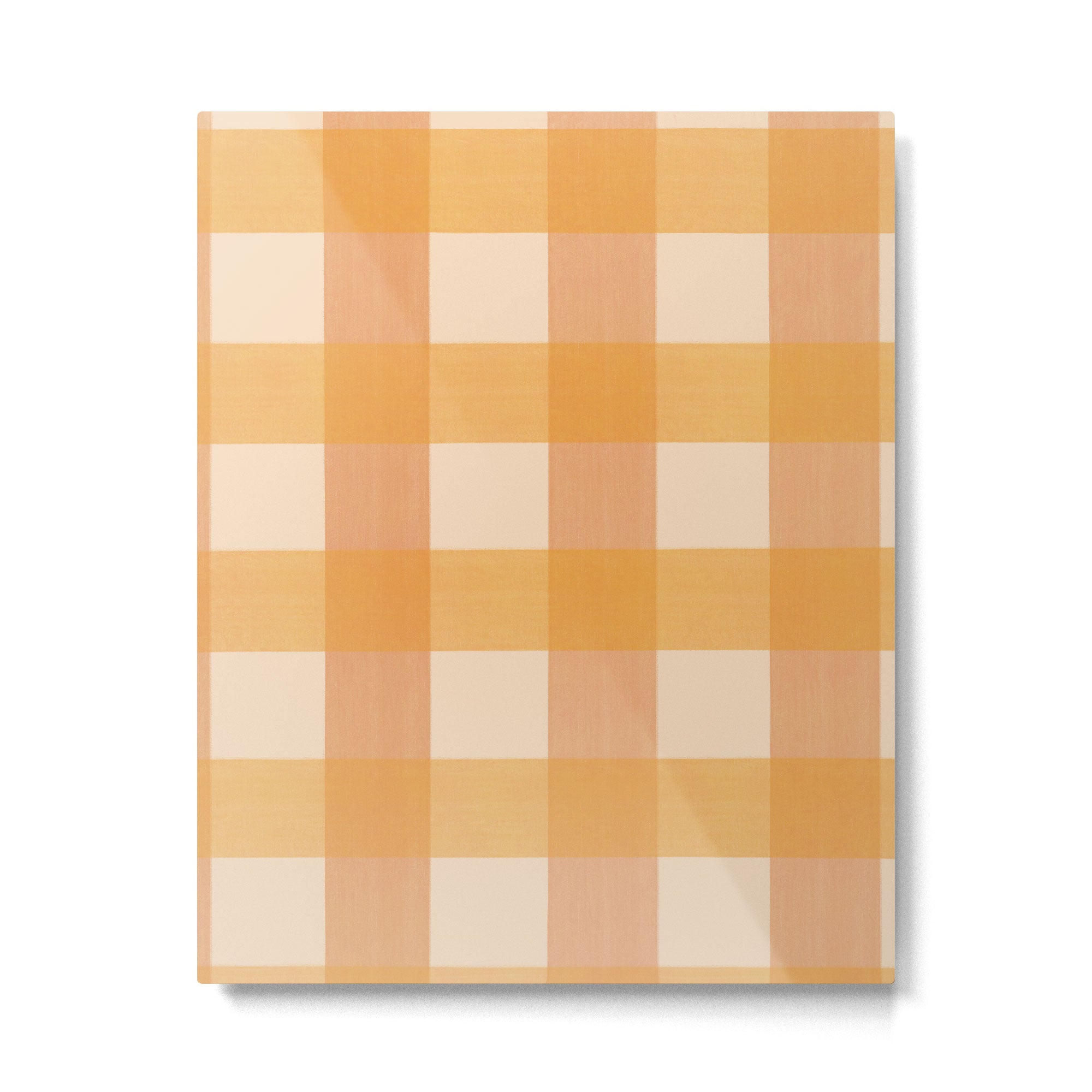 Orange Plaid Metal Print Gallery Image 6