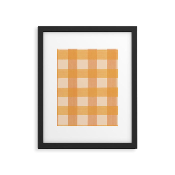 Orange Plaid Framed Art Print Gallery Image 1