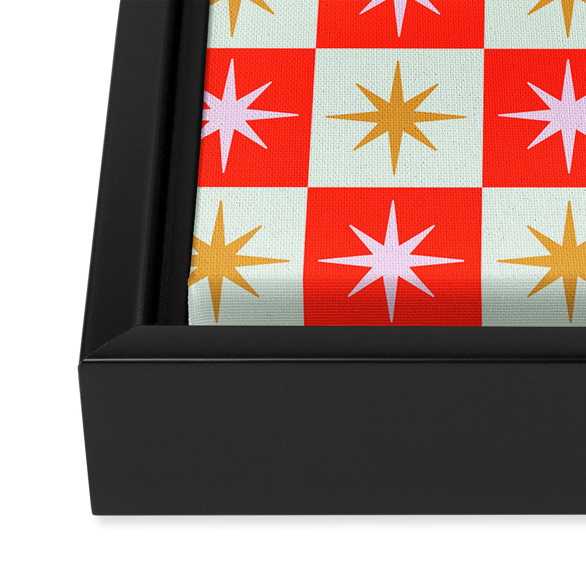 Star Check - Festive Framed Canvas Print Gallery Image 3