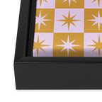 Star Check - Peachy Framed Canvas Print Gallery Image 3
