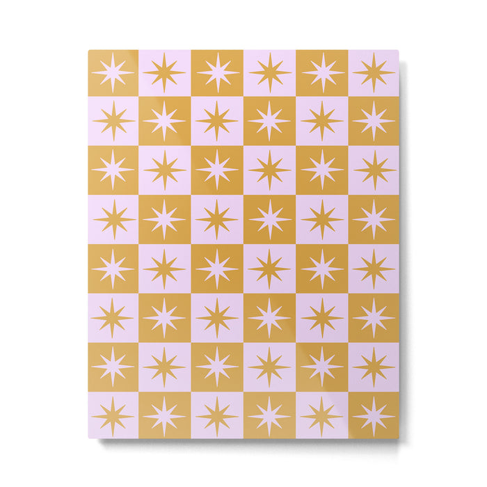 Star Check - Peachy Metal Print Gallery Image 1
