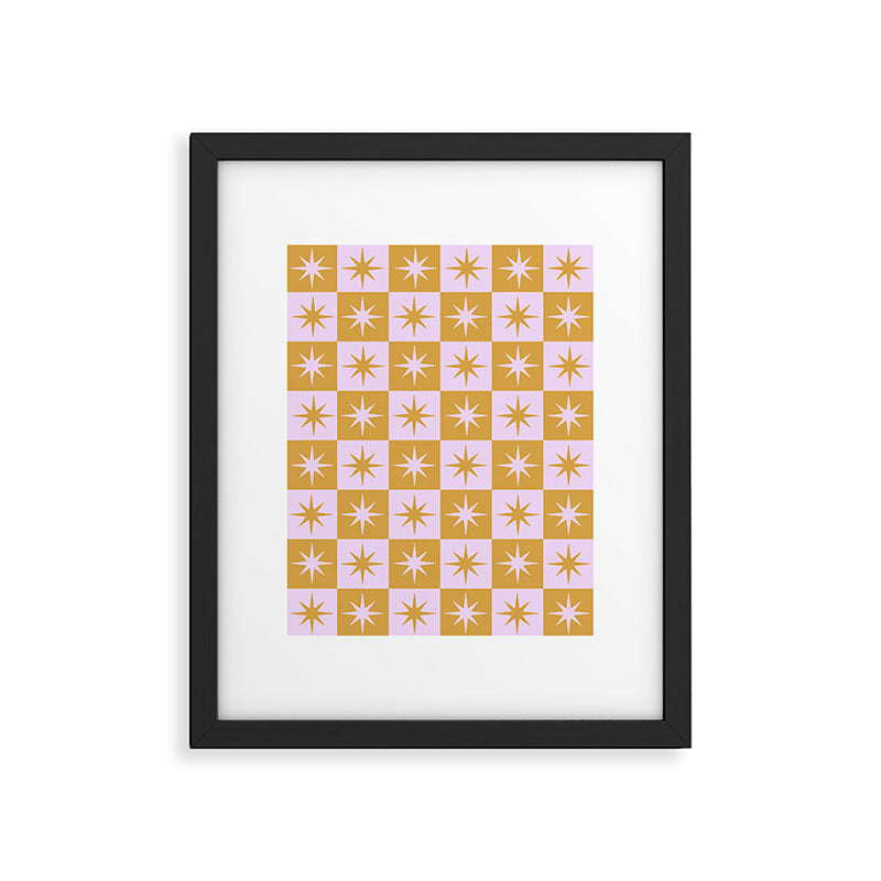 Star Check - Peachy Framed Art Print Gallery Image 4