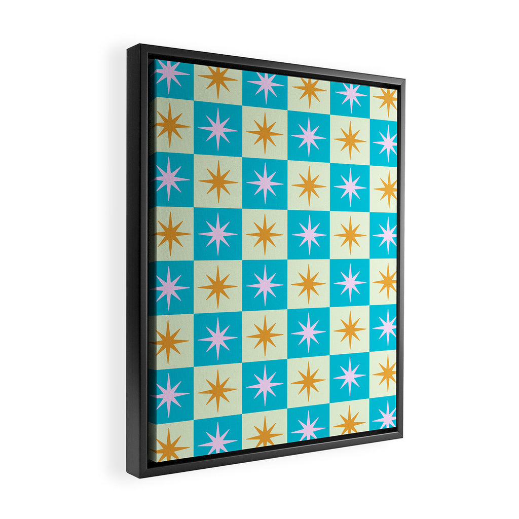 Star Check - Rainbow Bar Framed Canvas Print Gallery Image 2