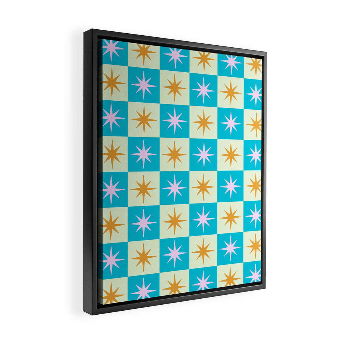 Star Check - Rainbow Bar Framed Canvas Print Gallery Image 2