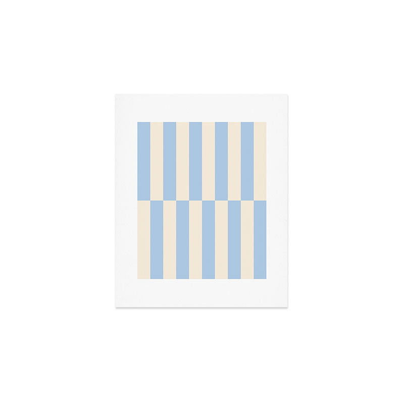 Strippy - Baby Blue Art Print Gallery Image 1