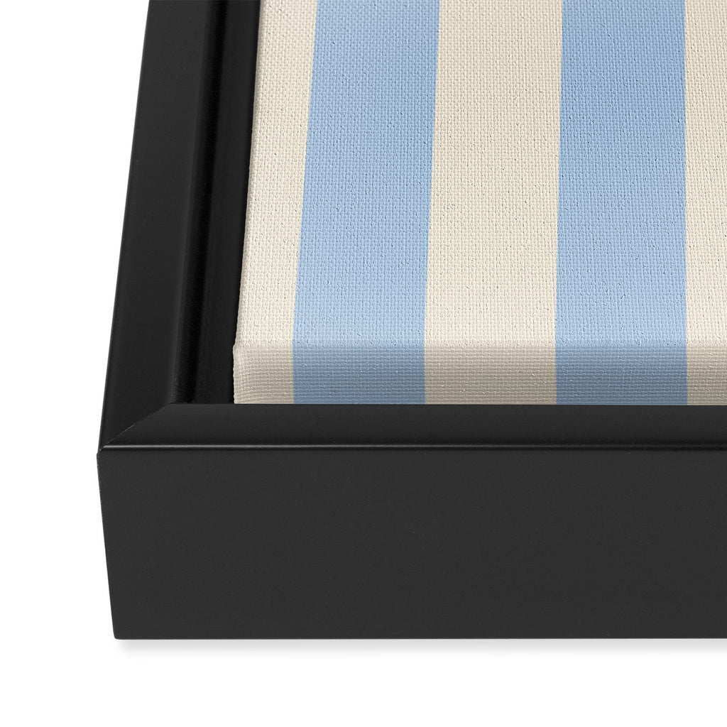 Strippy - Baby Blue Framed Canvas Print Gallery Image 3