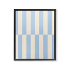 Strippy - Baby Blue Framed Canvas Print Gallery Image 6