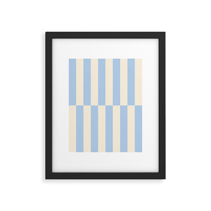 Strippy - Baby Blue Framed Art Print Gallery Image 1