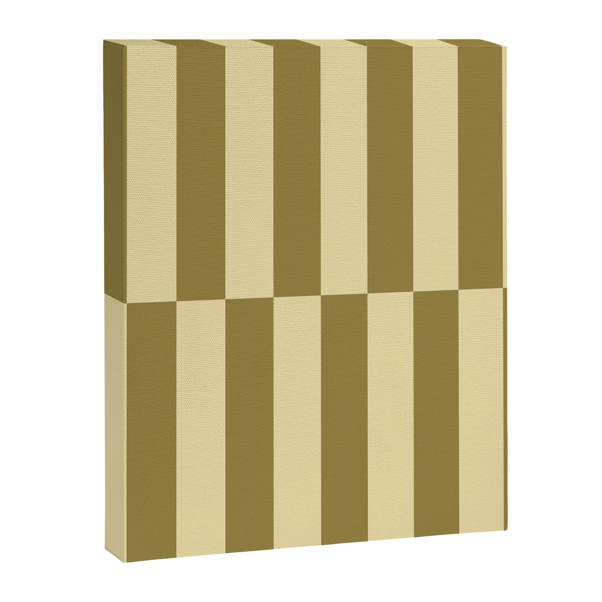 Strippy - Butter and Olive Canvas Print Gallery Image 6