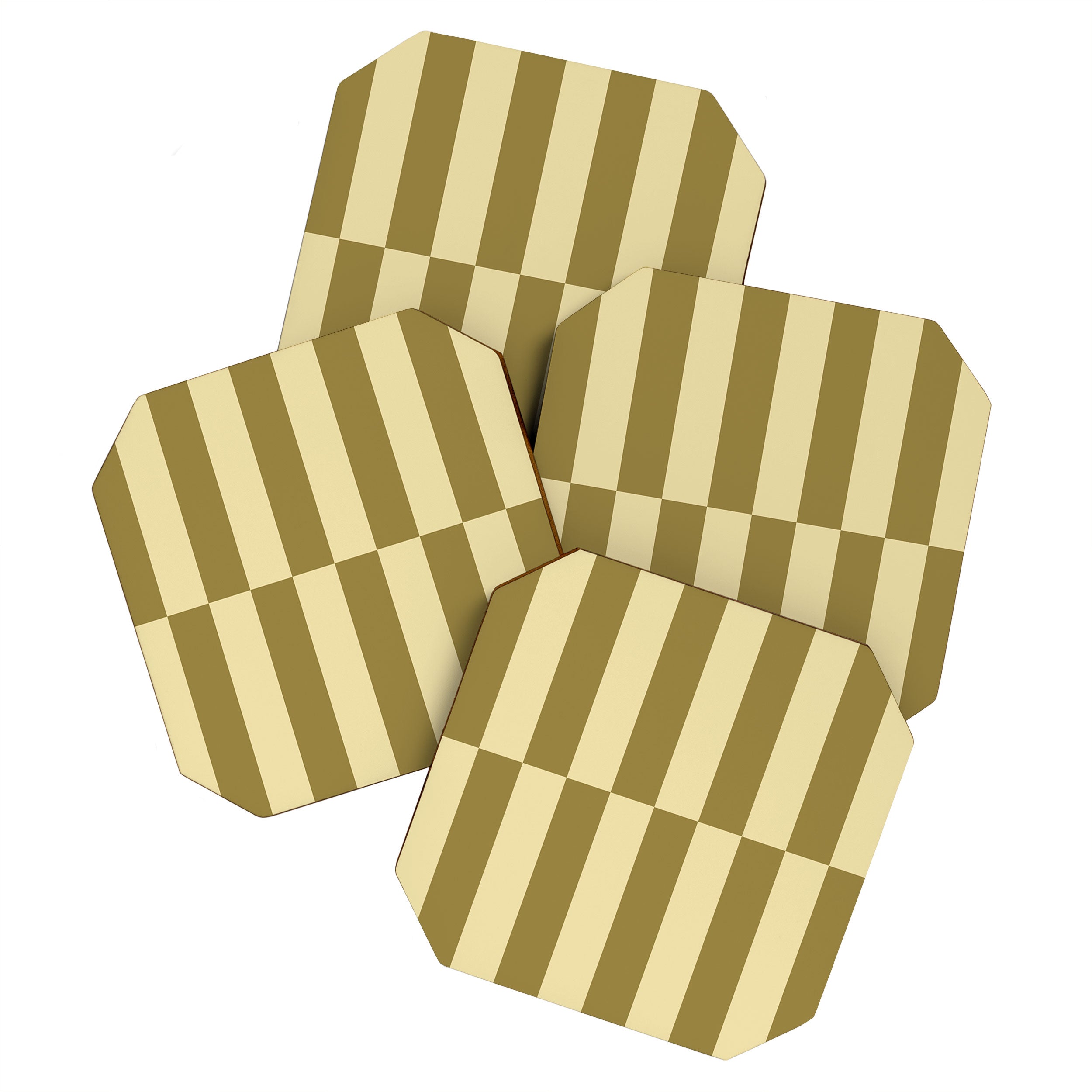 Strippy - Butter and Olive Coaster Gallery Image 1