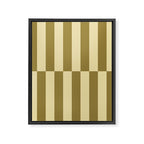 Strippy - Butter and Olive Framed Canvas Print Gallery Image 6