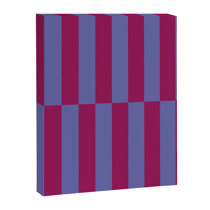 Strippy - Dark Orchid and Peri Canvas Print Gallery Image 1