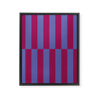 Strippy - Dark Orchid and Peri Framed Canvas Print Gallery Image 6