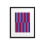 Strippy - Dark Orchid and Peri Framed Art Print Gallery Image 4