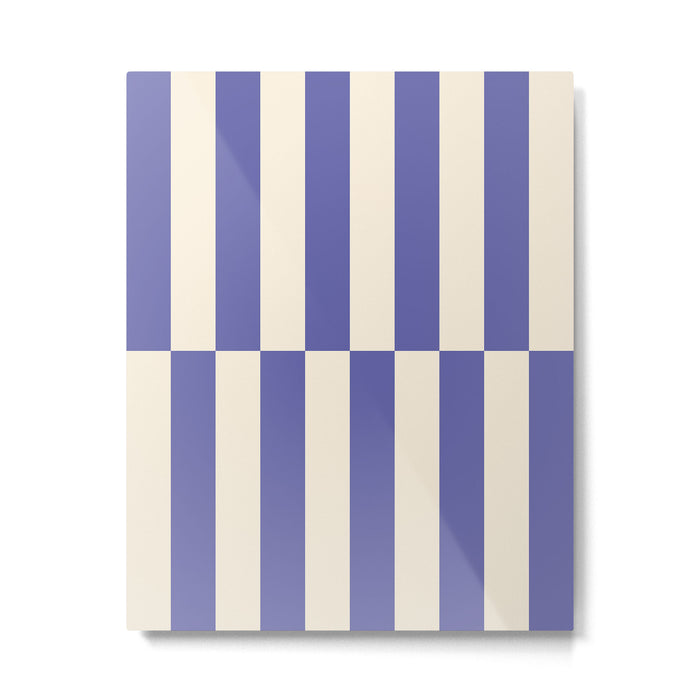 Strippy - Very Peri Metal Print Gallery Image 1