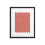Valentine III - red checkered Framed Art Print Gallery Image 6
