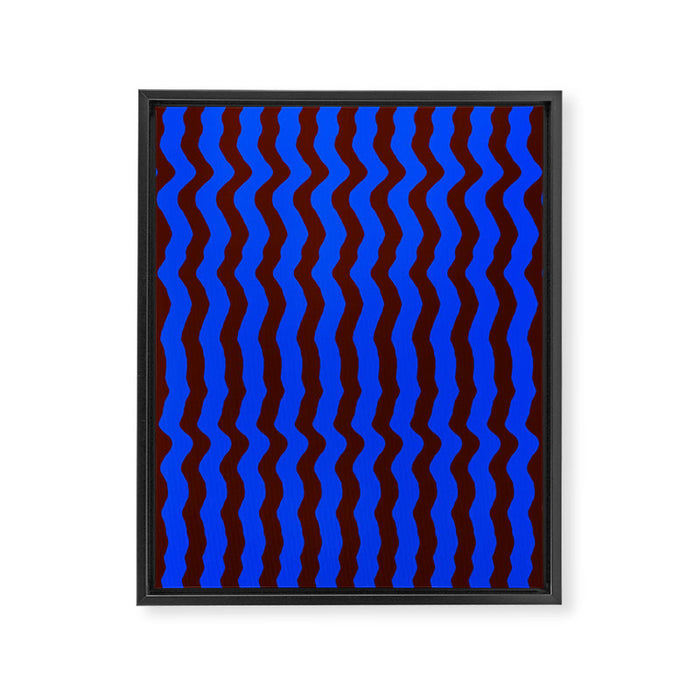 Vibra - Blue Framed Canvas Print Gallery Image 1