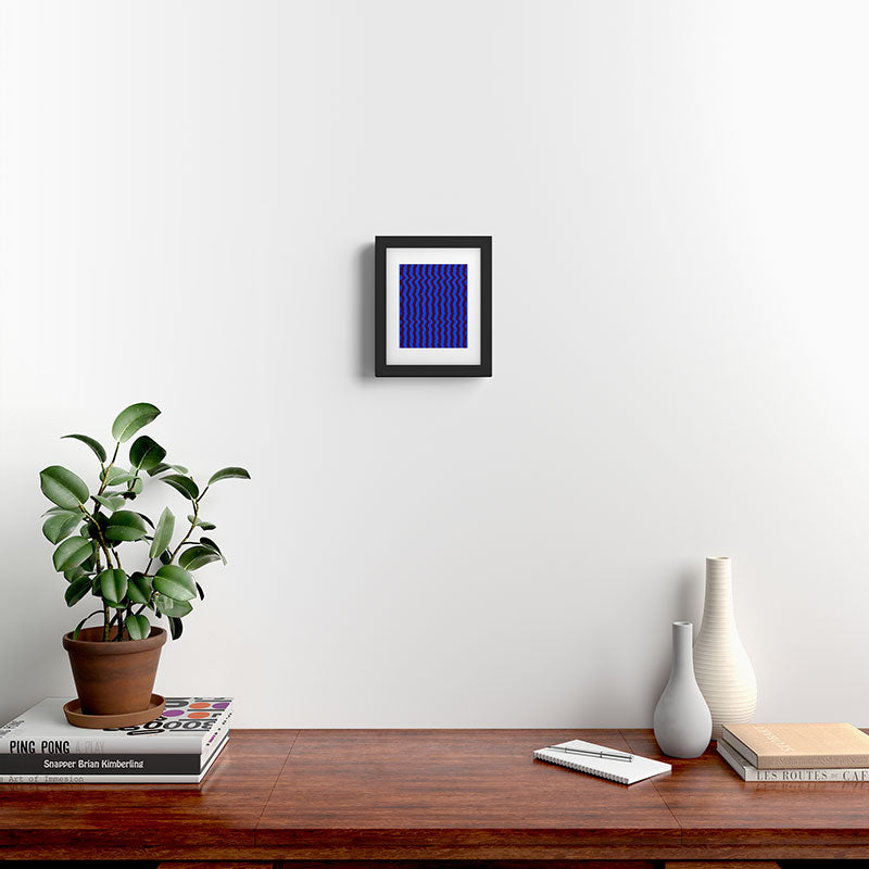 Vibra - Blue Framed Art Print Gallery Image 2