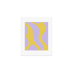 Wavy Land - Lime & Lilac Art Print Gallery Image 1