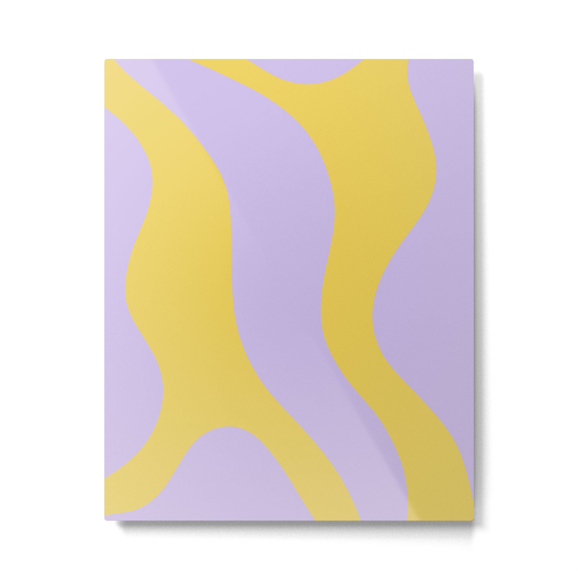 Wavy Land - Lime & Lilac Metal Print Gallery Image 6