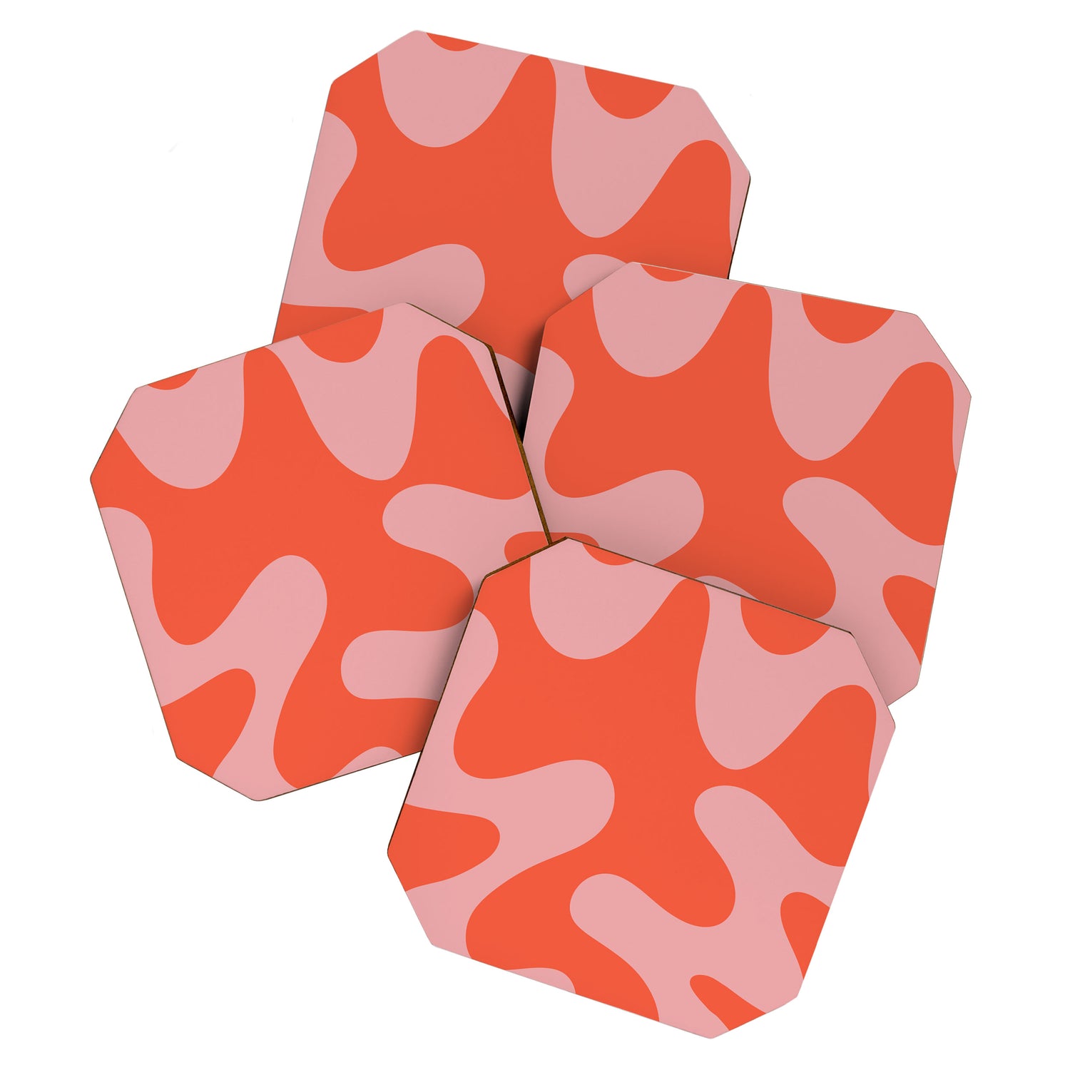 Wavy Land - Pink And Red Coaster Gallery Image 1
