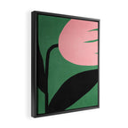 Abstract Flora - green & pink Framed Canvas Print Gallery Image 2