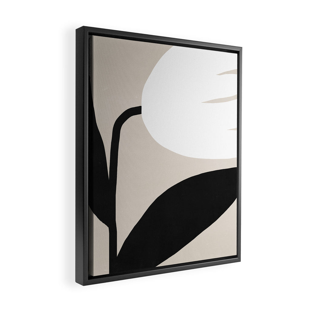 Abstract Flora - neutral Framed Canvas Print Gallery Image 2