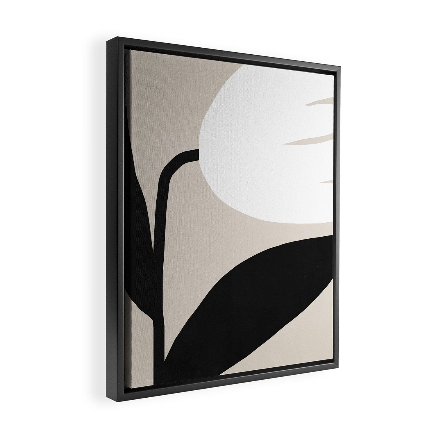 Abstract Flora - neutral Framed Canvas Print Gallery Image 2