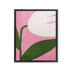 Abstract Flora - pink green Framed Canvas Print Gallery Image 6