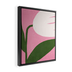 Abstract Flora - pink green Framed Canvas Print Gallery Image 2