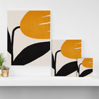 Abstract Flora - yellow Canvas Print Gallery Image 3