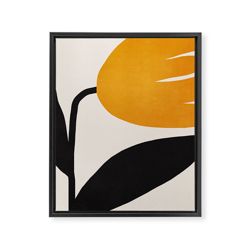 Abstract Flora - yellow Framed Canvas Print Gallery Image 6