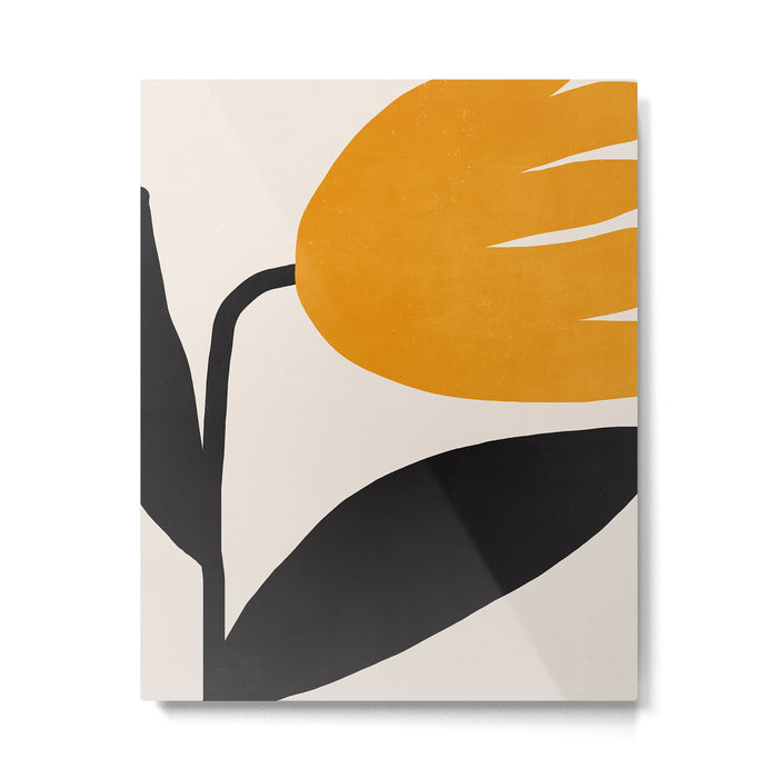 Abstract Flora - yellow Metal Print Gallery Image 1