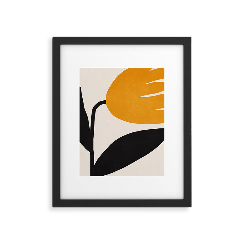 Abstract Flora - yellow Framed Art Print Gallery Image 5