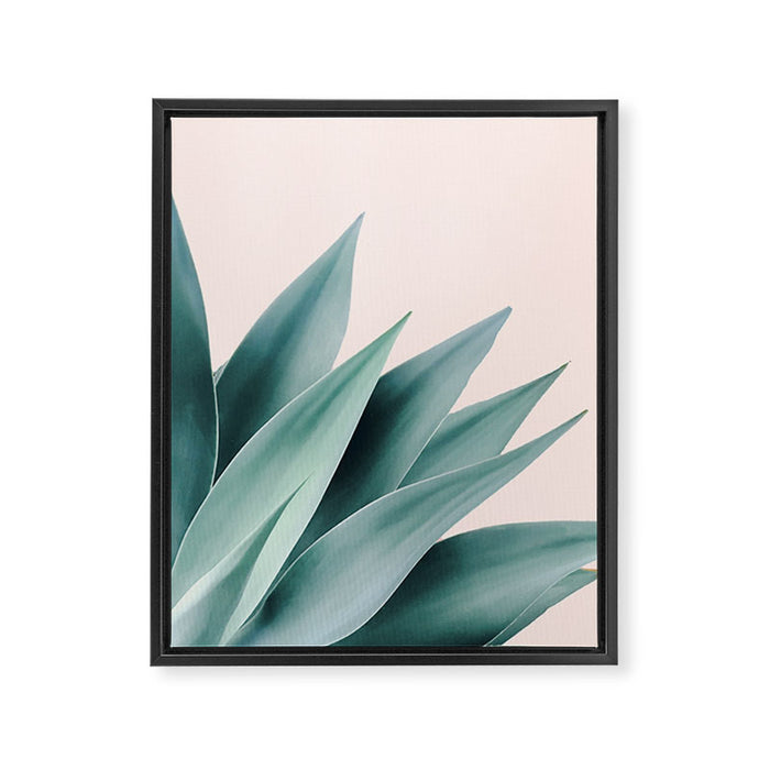 Agave flare II - peach Framed Canvas Print Gallery Image 1
