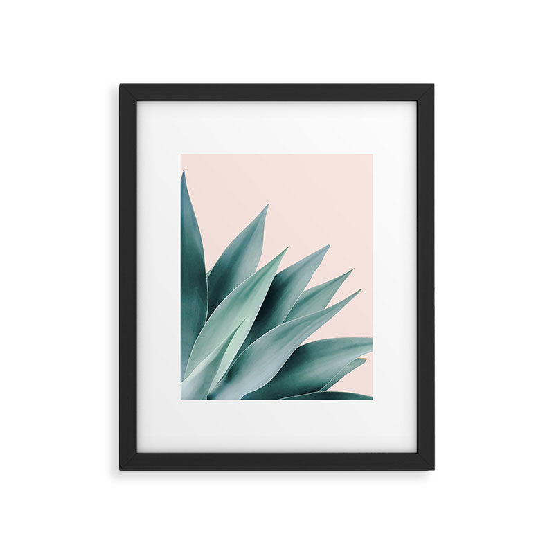 Agave flare II - peach Framed Art Print Gallery Image 6