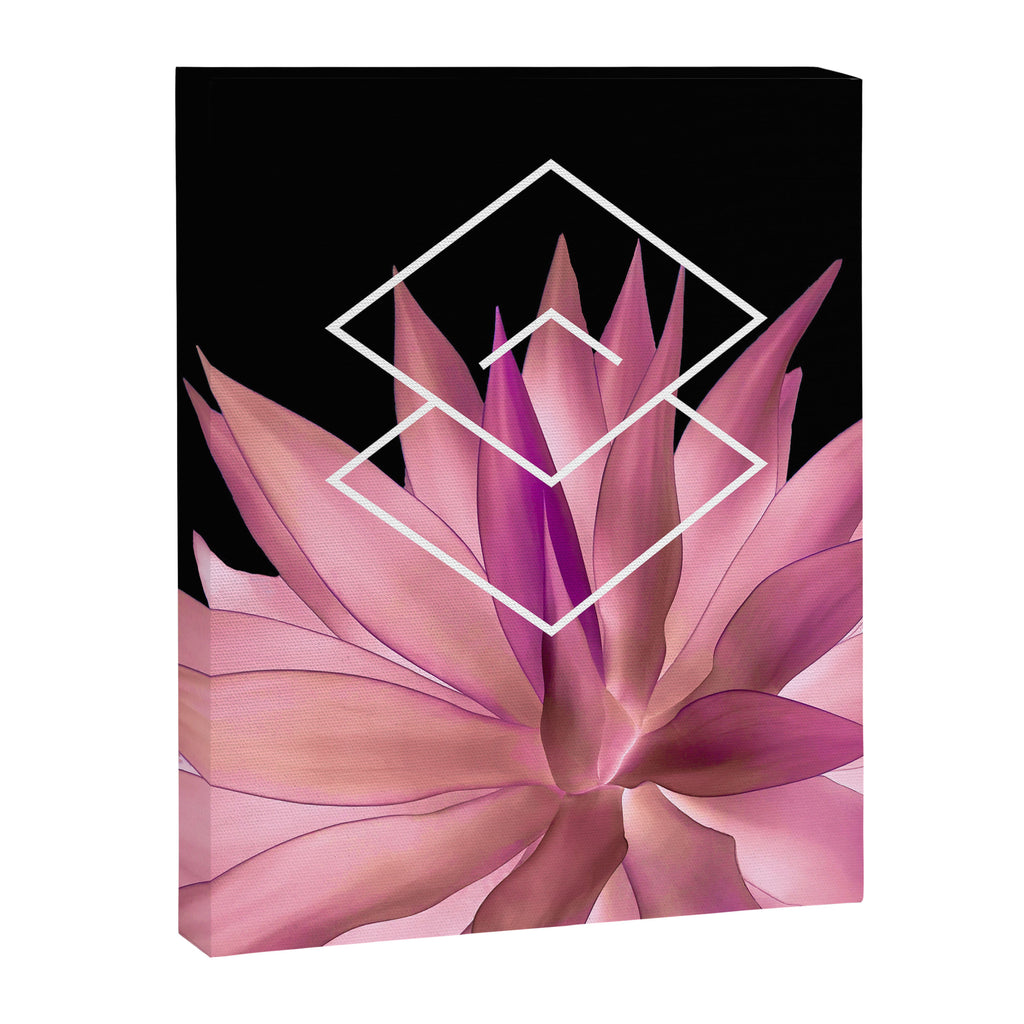 Agave geometrics III - pink Canvas Print Gallery Image 6