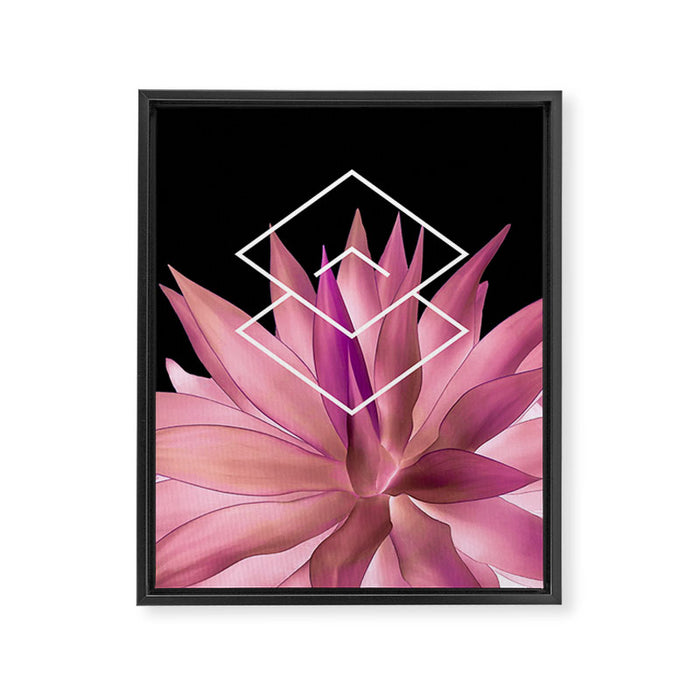 Agave geometrics III - pink Framed Canvas Print Gallery Image 1