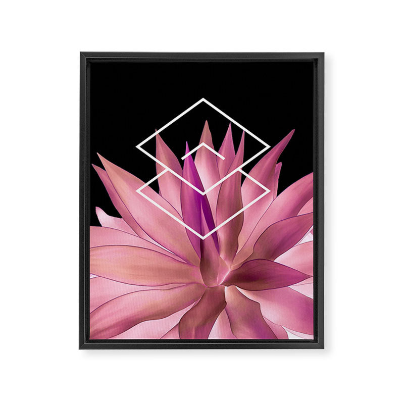 Agave geometrics III - pink Framed Canvas Print Gallery Image 6