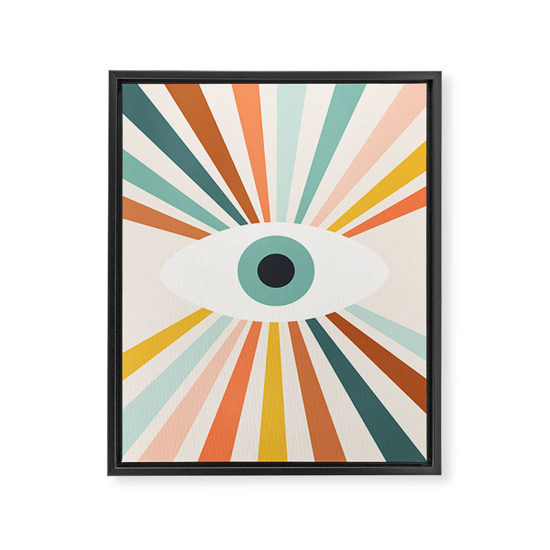 All Seeing Evil Eye - earthy Framed Canvas Print Gallery Image 6