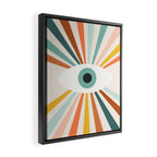 All Seeing Evil Eye - earthy Framed Canvas Print Gallery Image 2