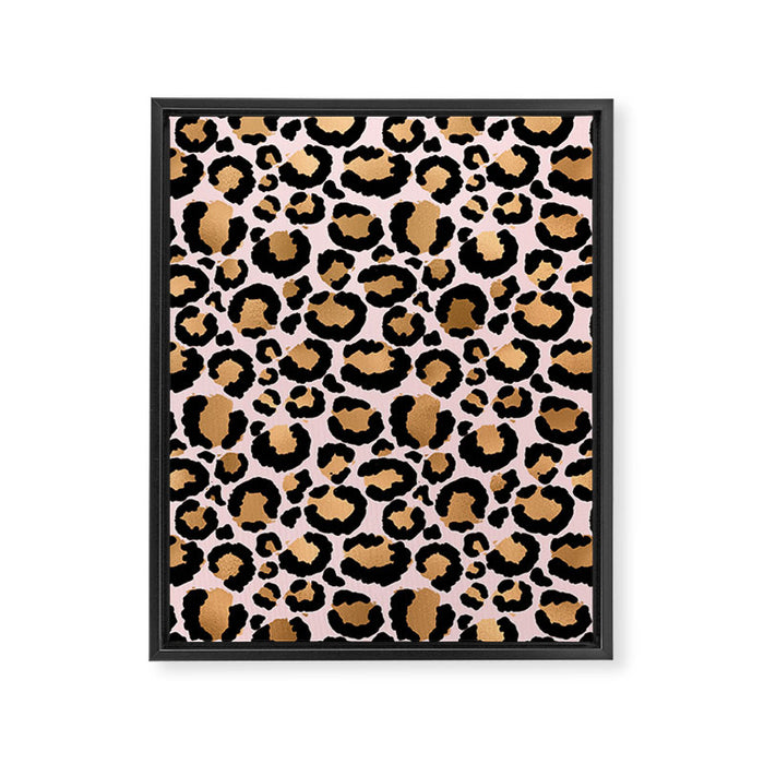 Animal print - pink copper Framed Canvas Print Gallery Image 1