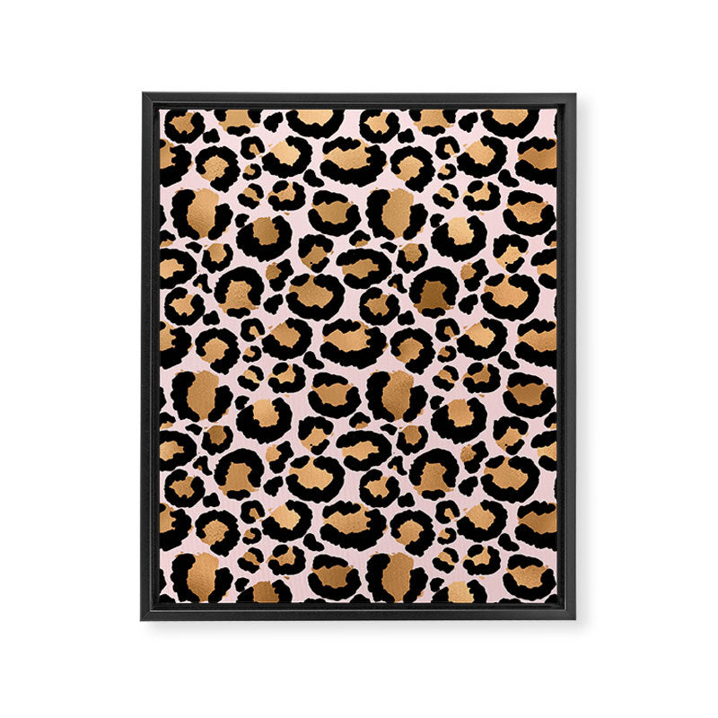Animal print - pink copper Framed Canvas Print Gallery Image 8