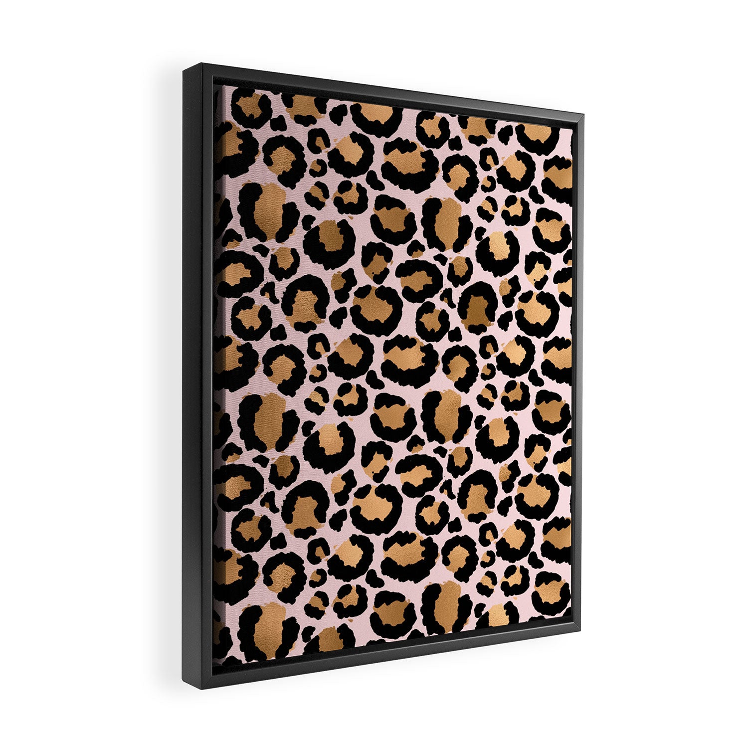 Animal print - pink copper Framed Canvas Print Gallery Image 2
