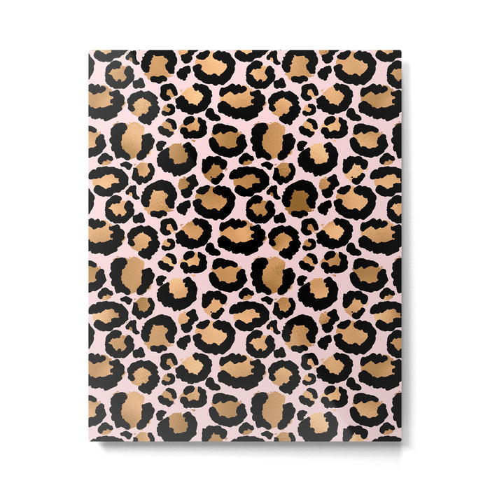 Animal print - pink copper Metal Print Gallery Image 1